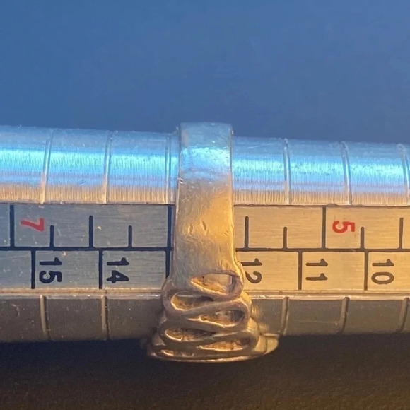 Vintage Sterling Silver Unique Infinity Ring 6 - Picture 6 of 10